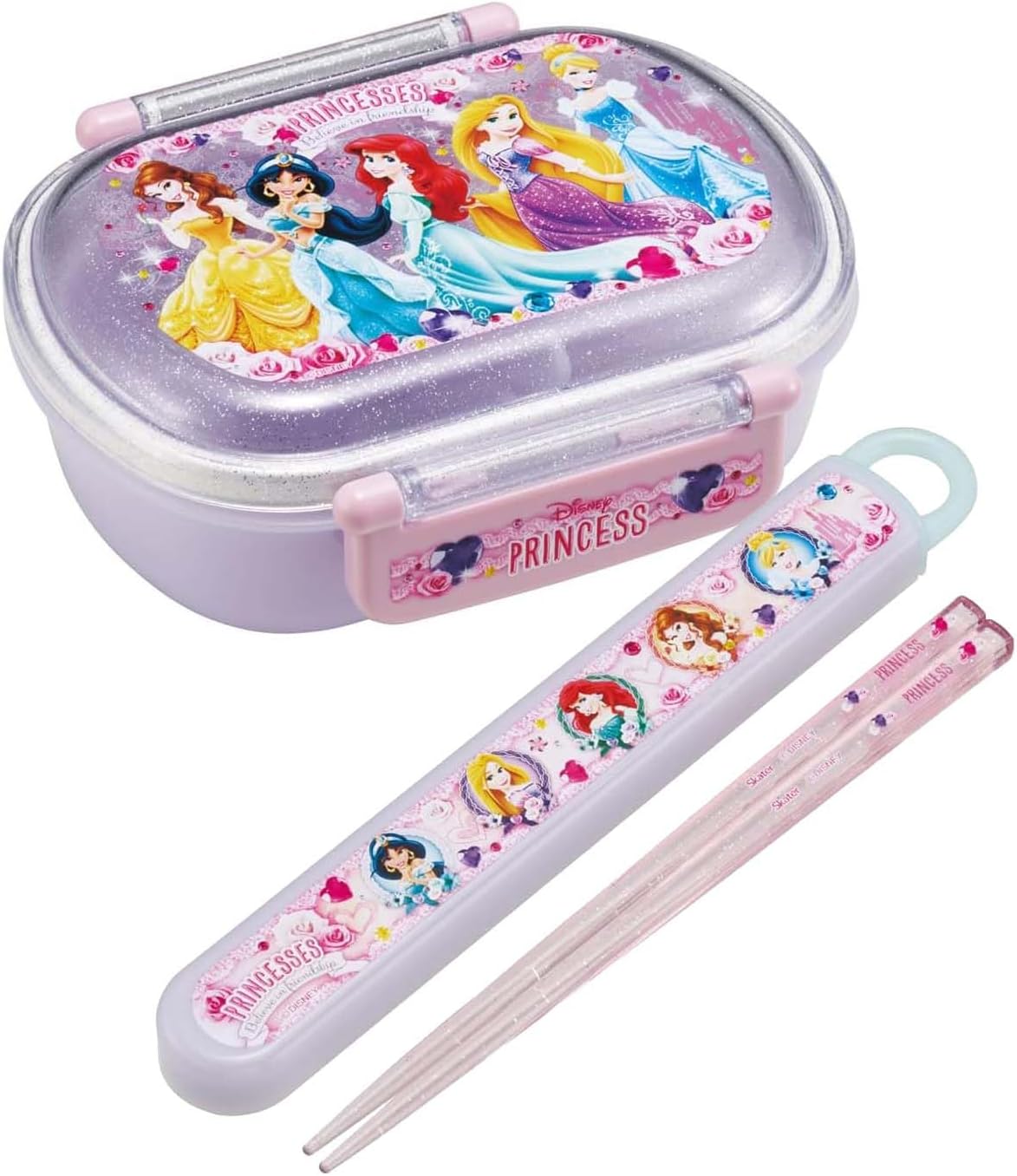 Skater (Skater) Children's Lunch Box, 1-Tier, 12.2 fl oz (360 ml), with Middle Compartment (Side Dish Container), Fluffy Serving Domed Type, Kids Lunch, Antibacterial Treatment, Made in Japan, Disney