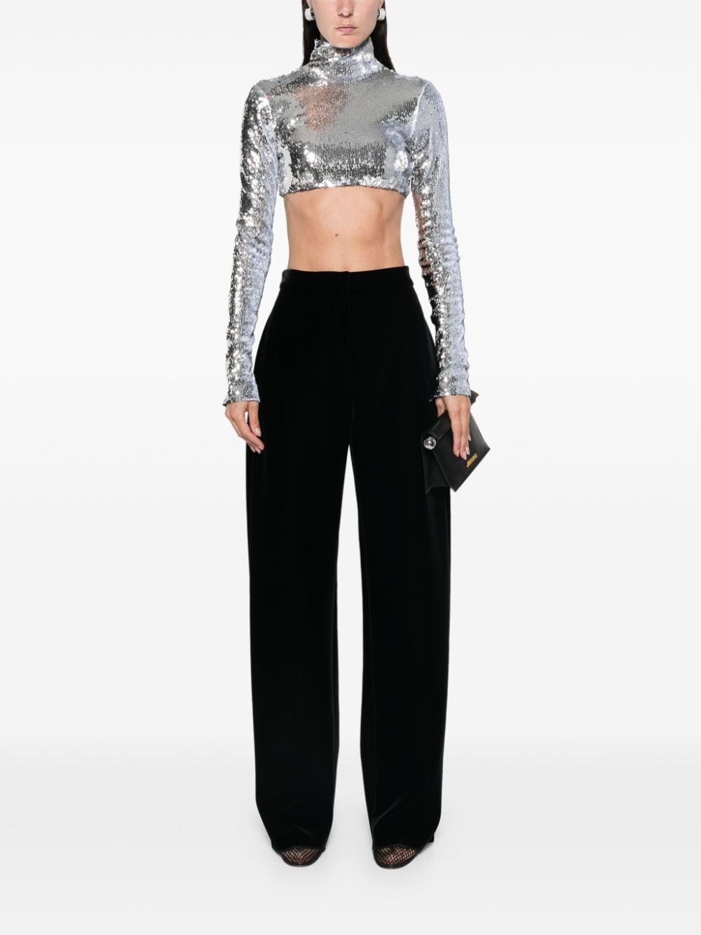 Sportmax SportMaxファッションベルベットのズボン - Image 7