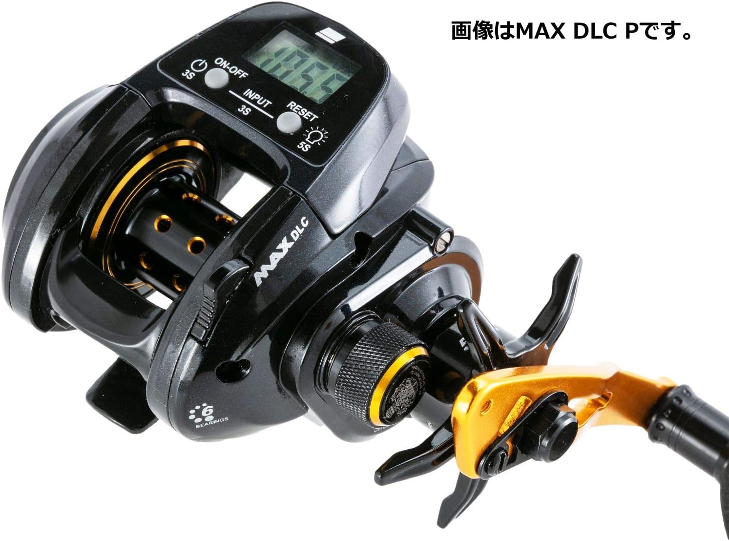 Abu Garcia MAX DLC DLC-P Power Handle Model with Digital Line Counter, Right-Hand Retrieve (English Language Not Guaranteed)