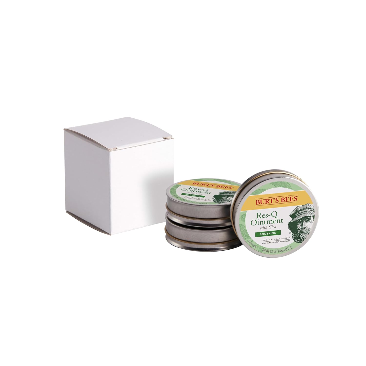 Burt's Bees 100% Natural Origin - Pomada multiusos Res-Q, 0.6 onzas, paquete de 3 (el paquete puede variar)