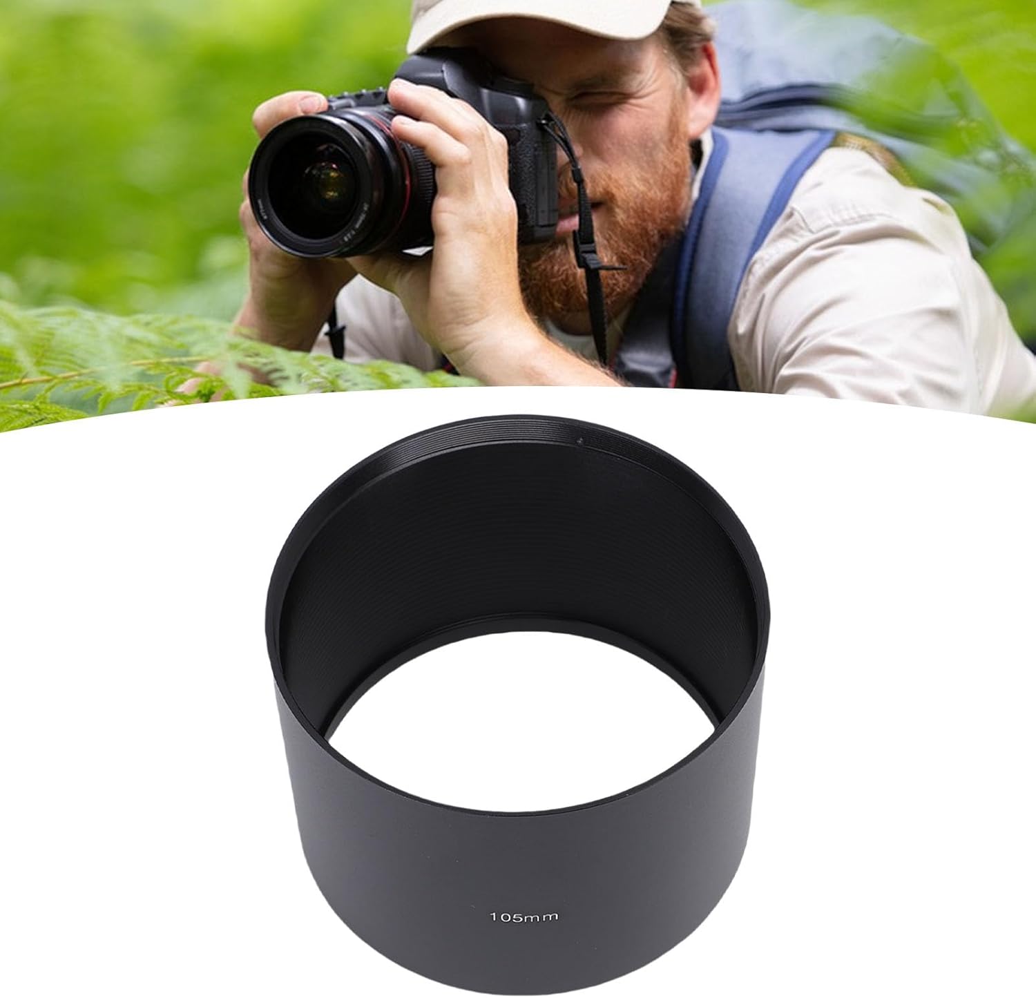 Sxhlseller 105mm Aluminum Alloy Lens Hood Matte Anti-Glare Interior 95mm Thread Mount Shade for DG OS HSM Sport and Telephoto Lens (60-600mm, 150-600mm, 400-800mm)