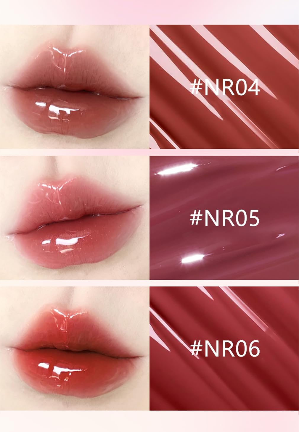 JMCY Double Ended Lip Tint Mud Lip & Waterlight Mirrored Lip Gloss 2 in 1 Popular No Falling Lip Lipstick J.M.C.Y Double Ended Long Lasting Won't Stick to Mask Chinese Cosmetics