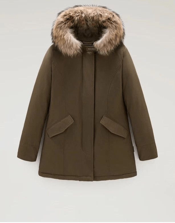 Woolrich ウールリッチパーカアークティックレディースコットングリーン/ダークグリーン - Image 8