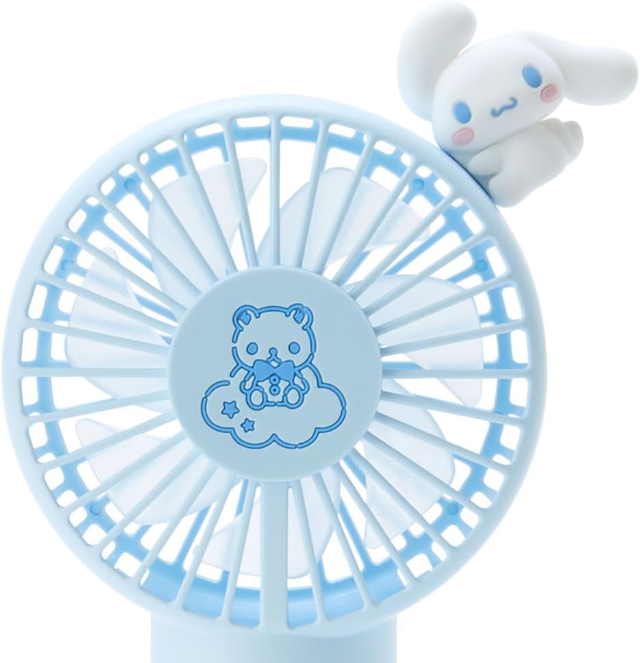 Sanrio 212164 Cinnamoroll Character 2-Way Fan, Cinnamon, 7.1 x 3.9 x 1.6 inches (18 x 10 x 4 cm)