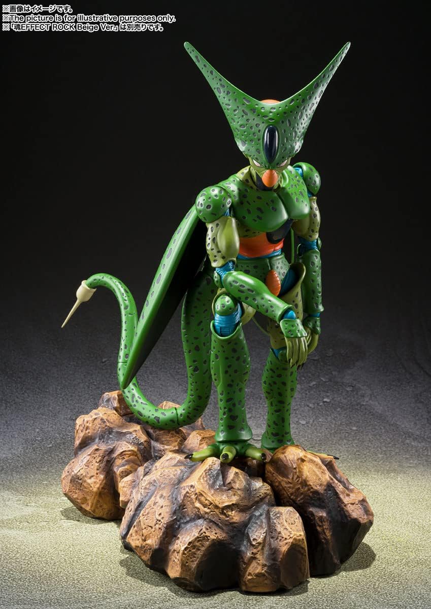 TAMASHII NATIONS S.H. Figuarts Dragon Ball Z Cell 1st Form (Resale Version), Approx. 6.7 inches (170 mm), PVC & ABS, Pre-painted Action Figure