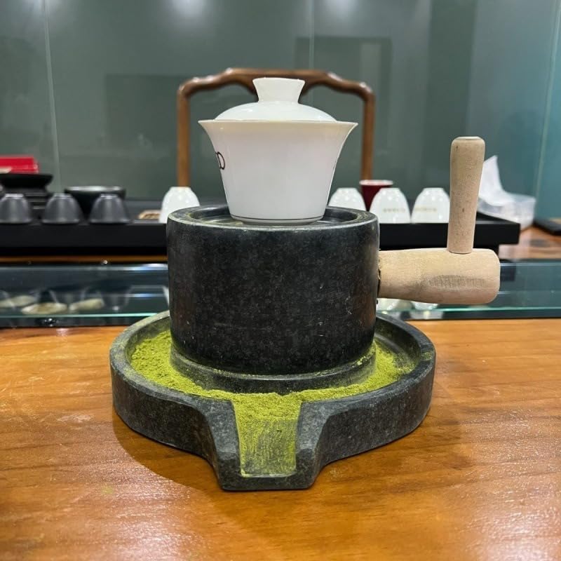 Hand Grinding Tea Stone Mortar, Blue Stone Matcha Mortar, For Tea Ceremonies, Matcha Grinding Tool, Traditional Crafts, Tea Mortar, Tea Tools, For Home Use, Preschool Teaching Tools (Stone Mortar +