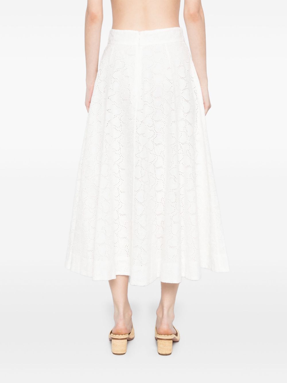 Zimmermann Zimmermann Crush Cotton Midi Skirt - Image 8