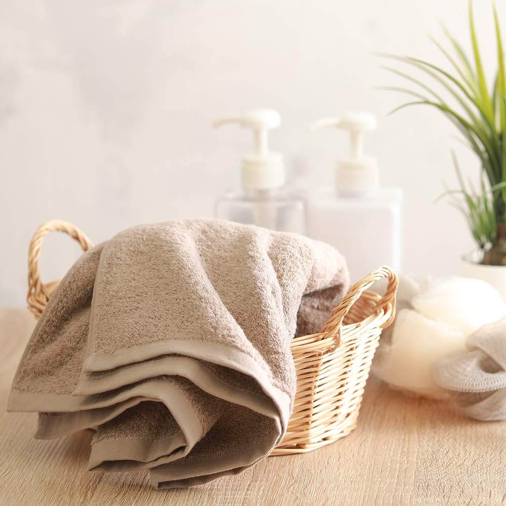 imaa Imabari Towel, Certified, Fluffy Bath Towel, Thin, Absorbent, Quick Drying, Made in Japan, Set of 2, 100% Cotton, White