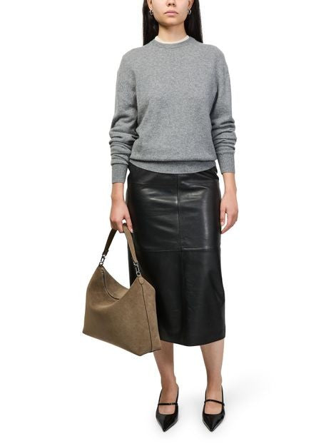 TOTEME Bevel medium bag in cord-suede - Image 8