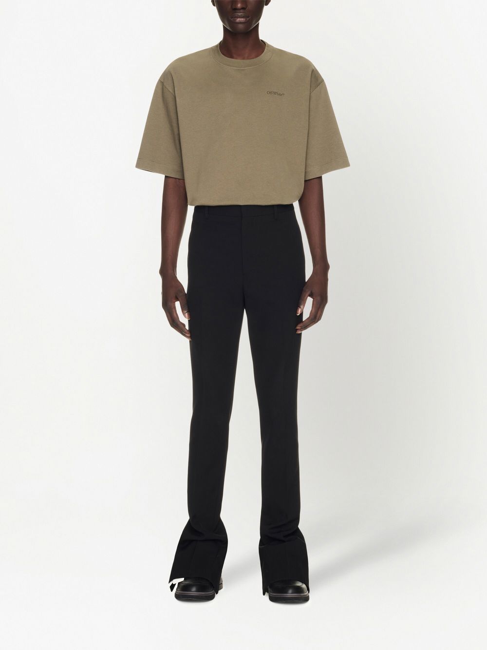 Off Off White Wool Skinny Trousers - Image 8