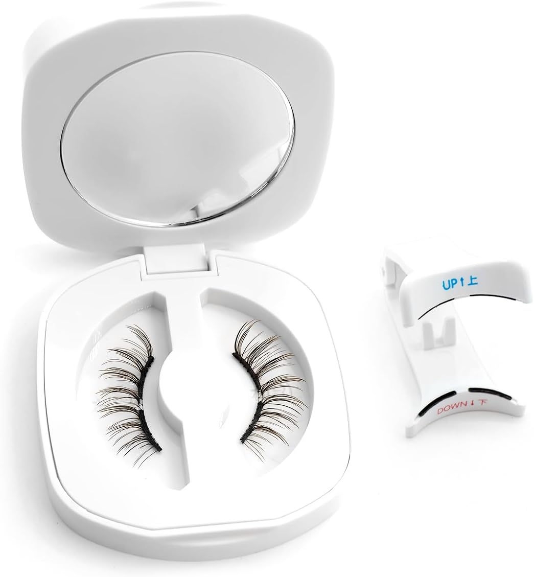 Lashdiol Magnetic False Eyelashes, 5th Generation Magnetic False Eyelashes, Natural Finish, No Glue & Cleansing Necessary, Reusable, Easy to Apply, Lightweight, Soft Band Design (MagneticLash05)