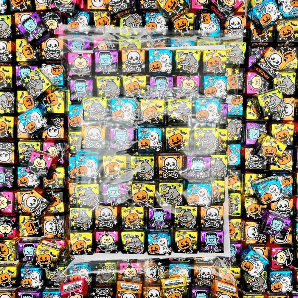 【クール便】チロルチョコ ハロウィン限定 2025年版 6種アソート 68個入り 個包装 パンプキン ブラッドストロベリー コーヒーヌガー入り お菓子セット
