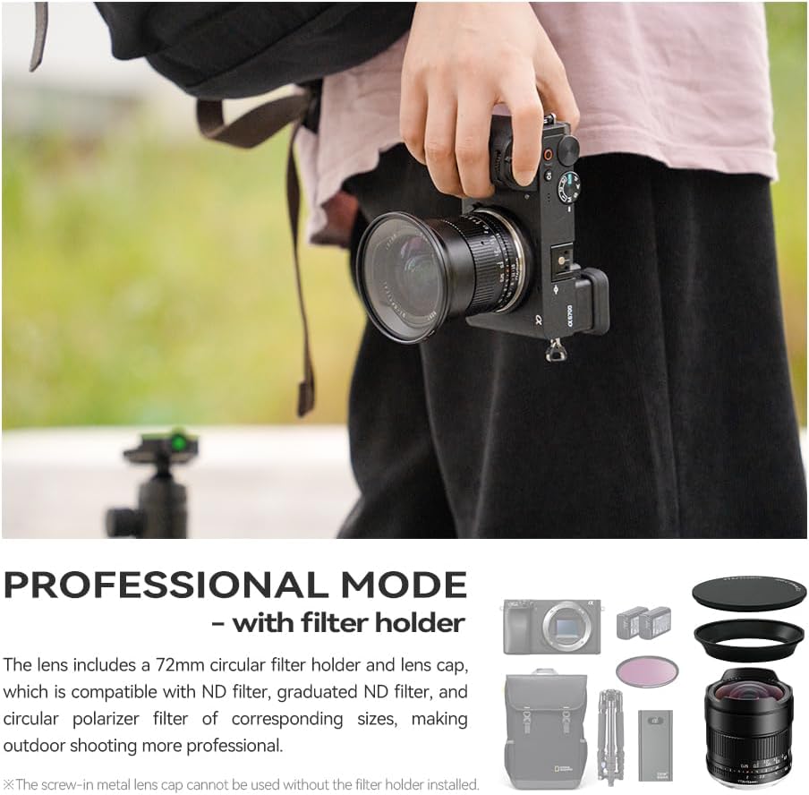 TTArtisan 10mm F2 APS-C Super Wide Angle Camera Lens for Canon RF-Mount Camers R7, R10, R50, R100, APS-C Mode EOS R, RP, R5, R5C, R6, R6ii, R3, R8