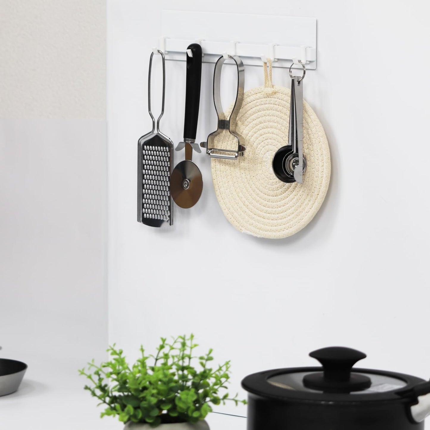 Concealable Condiment Rack, Stylish Condiment Rack, Drawer Rack, Top Rack Movable, Condiment, Spice, Bottle, Space-saving, Next to Stove, Above Sink, Large Capacity Kitchen Storage (Tool Hook White)