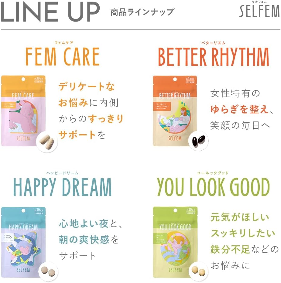 SELFEM FEM CARE Femcare/Supplement, Vitamins, Femcare/PMS PMS Multivitamins, Women-Specific, Nutritional Supplement, Iron Deficiency, Vitamins, Mineral Multi-Care, Supplement, Beauty, Mineral, Lactic
