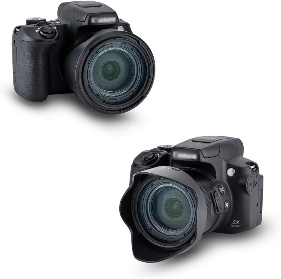 67mm Lens Hood Shade & Filter Adapter Canon PowerShot SX70 HS SX540 HS SX530 HS SX520 HS G3 X SX60 HS SX50 HS SX40 HS SX30 SX20 is a replacement for Canon LH-DC100 & FA-DC67B