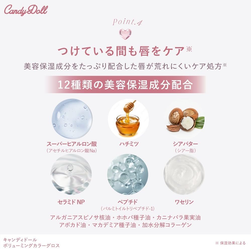 Tsubasa Masuwaka Candy Doll Volumizing Color Gloss <05 Mauve Muse Pink Peach Brown Rose Mauve Lip Volumizing Color Gloss Bloodtone Transparency Glossy Lip Care Beauty Moisturizing Ingredients Rough