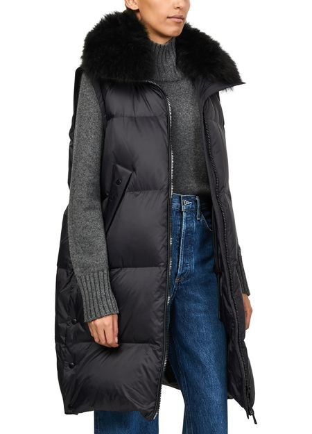 YVES SALOMON Hooded maxi puffer jacket with a lambswool collar - Image 8