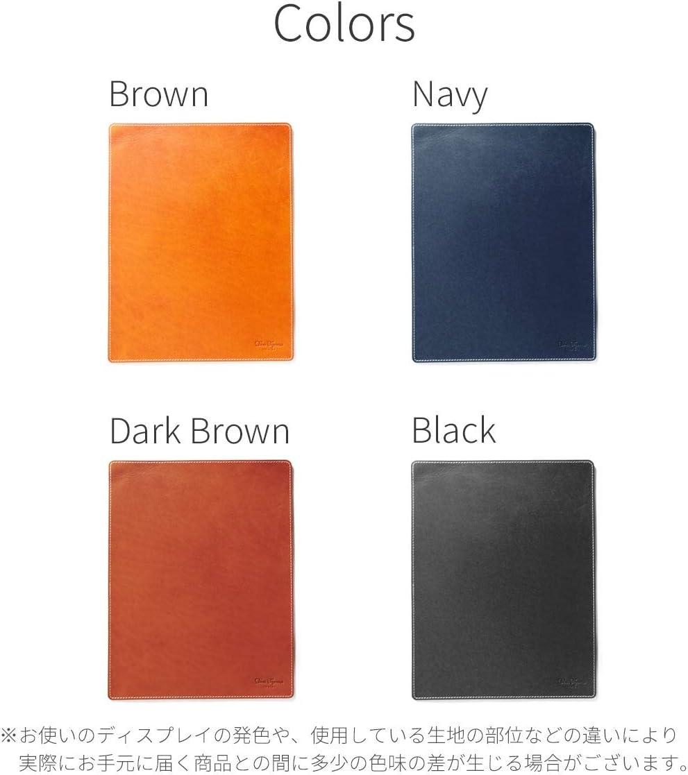 [Dom Teporna Italy] Mouse Pad, Large 11.8 inches (30 cm), Genuine Italian Leather, Artisan Finish, Optical & Laser & Blue LED Mouse, a4, Large Size, Office, Desk, Compatible with All Black