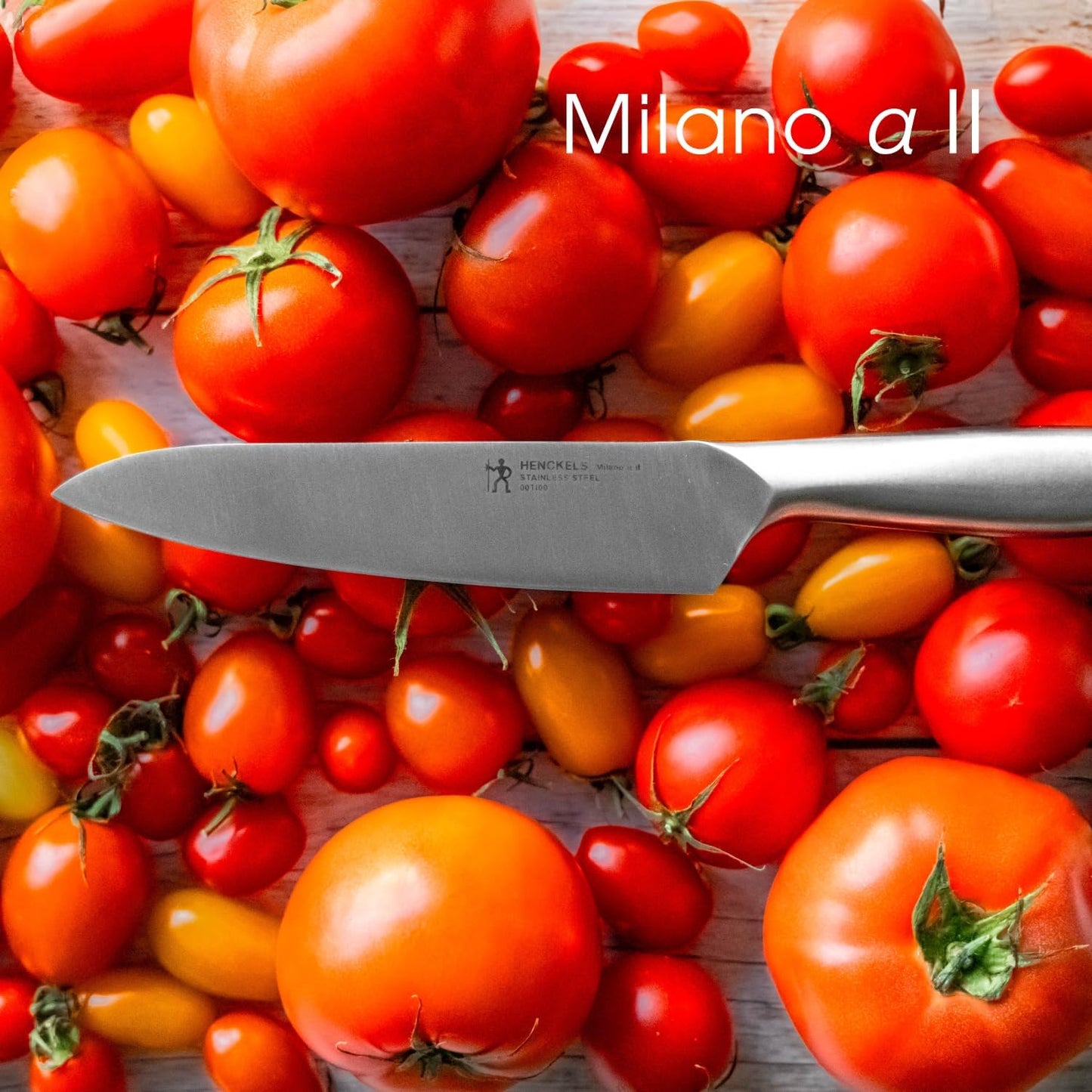【限定】 Henckels Milano α II 165mm Santoku Knife, Stainless Steel, Dishwasher-Safe, Versatile for Vegetables, Meat, and Fish, Made in Japan, Genuine Japanese Product, Z1030-174