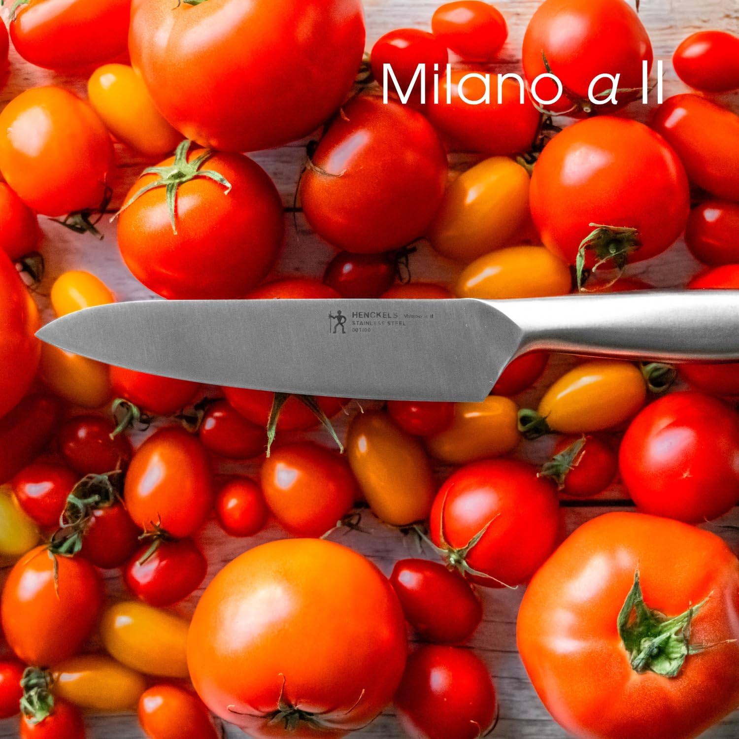 【限定】 Henckels Milano α II 165mm Santoku Knife, Stainless Steel, Dishwasher-Safe, Versatile for Vegetables, Meat, and Fish, Made in Japan, Genuine Japanese Product, Z1030-174