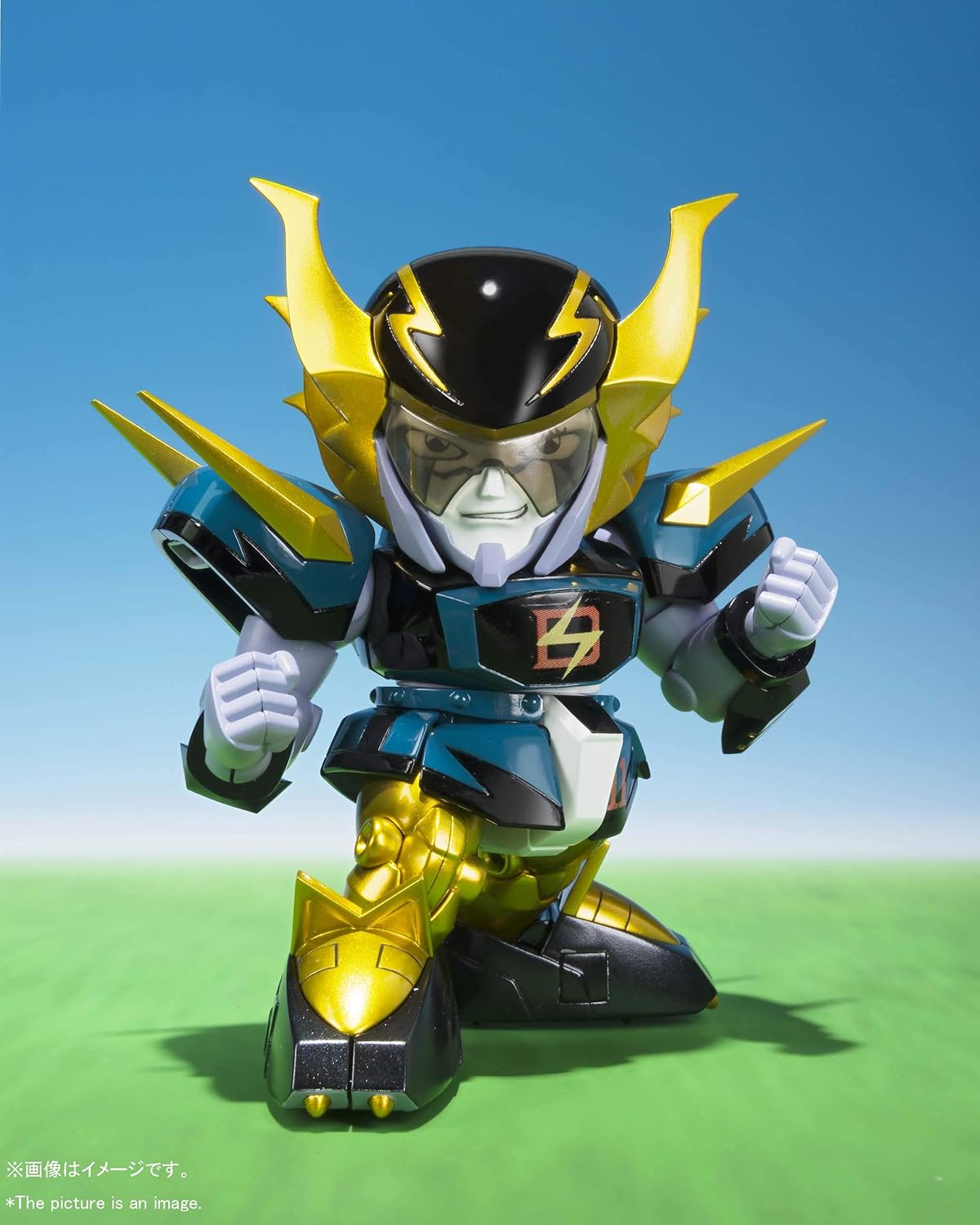 Chogokin Iron Leaguer Mach Indy & Goldfoot, Approx. 3.1 inches (80 mm), Die-cast, PVC & ABS, Pre-painted Action Figure