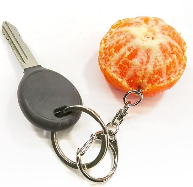Coconut Accessories, Whole Tangerine, Food Sample, Keychain, Cute, Funny, Souvenir, Gift
