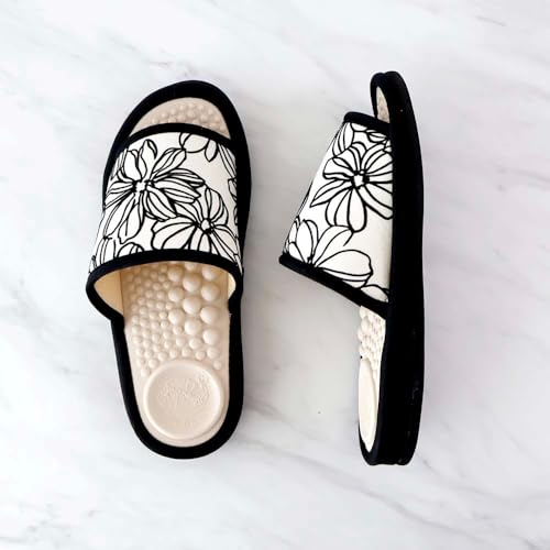 Women's Health Sandals, Salad Ball, Flocky Flower, Made in Japan, Health Slippers