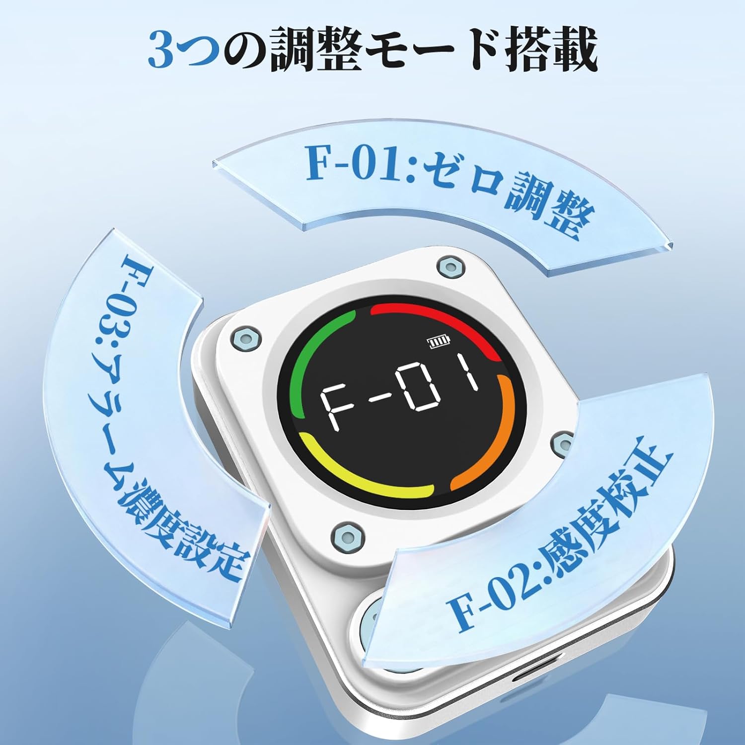 BOSEAN 3-in-1 Carbon Monoxide Checker, Carbon Monoxide Measuring Device, Concentration Detector, Temperature, Humidity, CO Detector, CO Leak Detection, Japanese FIGARO Sensor, Magnetic Strip, Strap