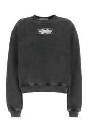 T By Alexander Wang TによるアレクサンダーワンチャコールコットンTシャツミニドレス - Image 8