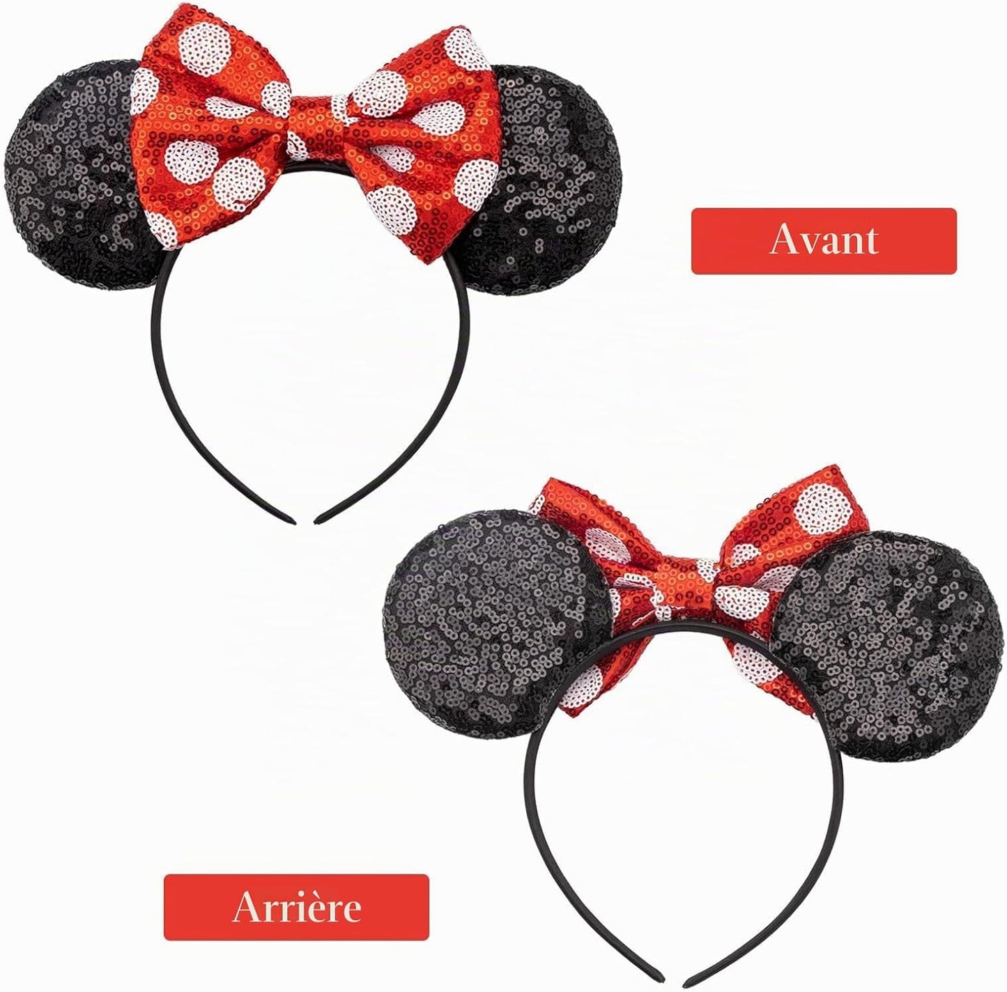 DRESHOW Mouse Ears Bow Sequins Party Decoration Cosplay Costume for Girls and Women