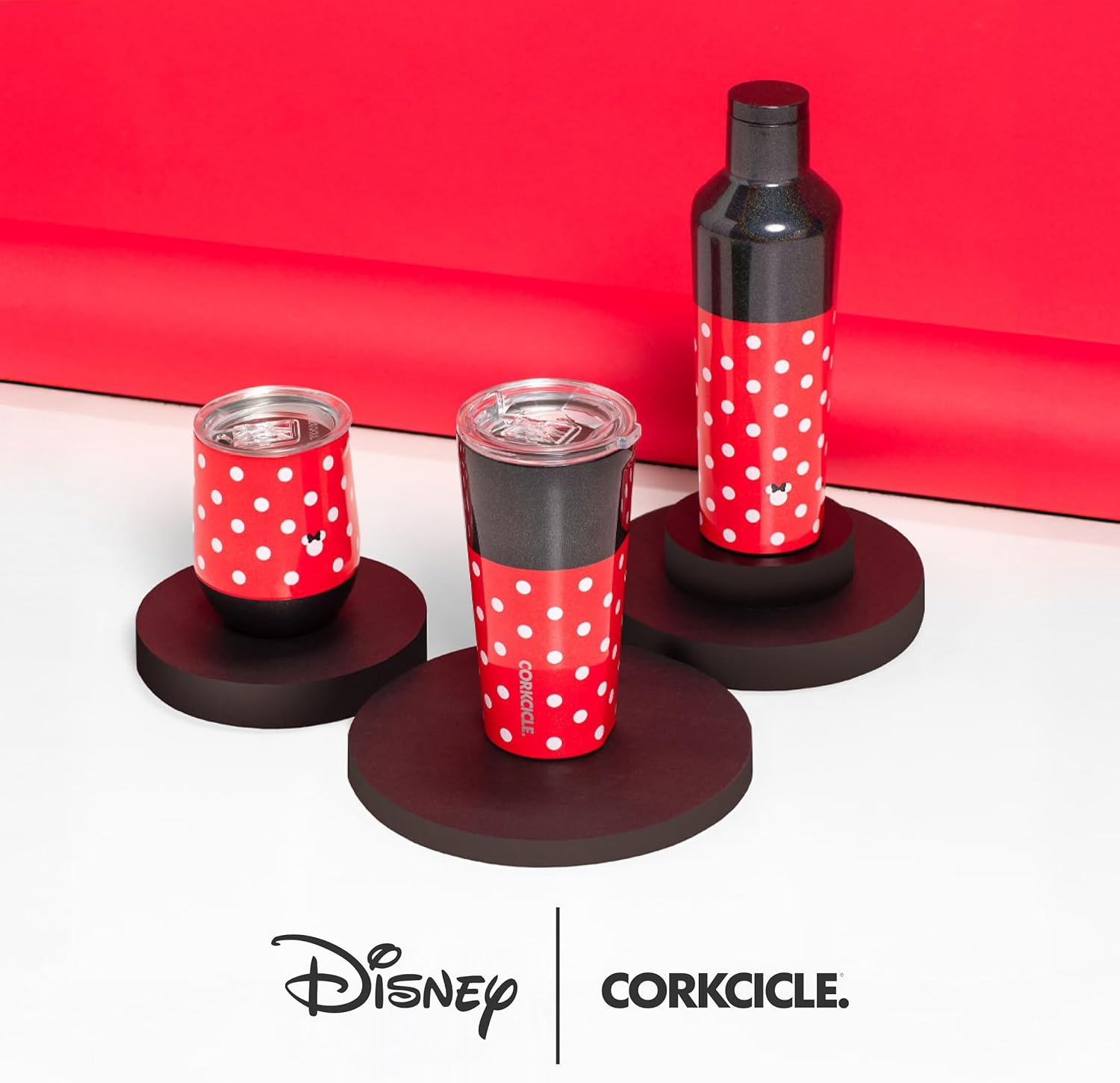Corkcicle Vaso frío de Disney, mantiene las bebidas frías durante 12 horas, acero inoxidable con triple aislamiento, popote y tapa de rosca, regalo de verano, mantiene las bebidas frías - 24 onzas