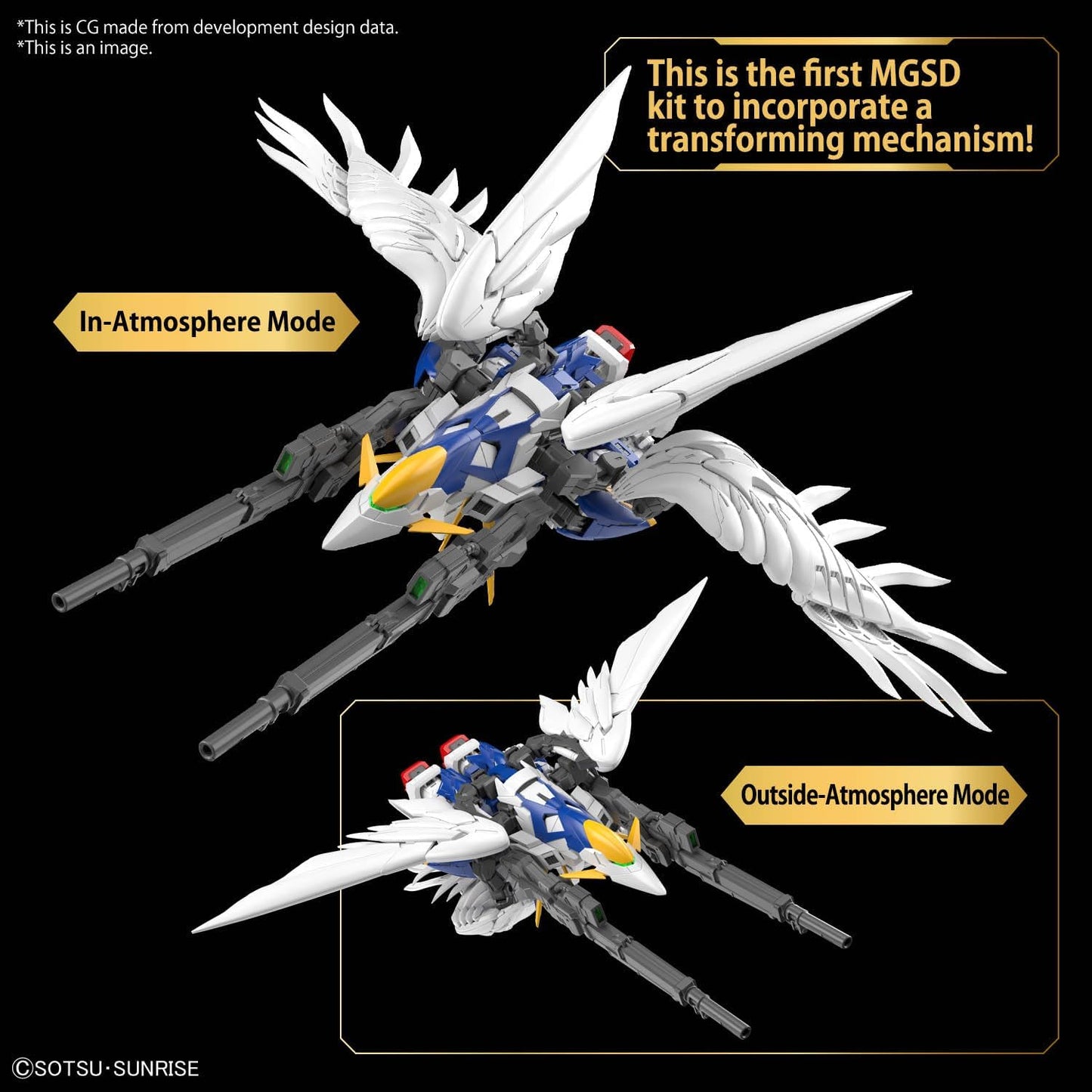 Bandai Spirits MGSD Mobile Suit Gundam W Endless Waltz Wing Gundam Zero EW Color-coded Plastic Model