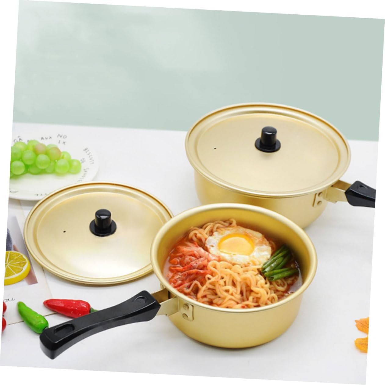 Parliky Korean Hot Pot, Korean Traditional Rice Cooker, Korean Ramen Cooker, Instant Ramen Pot, Stew Pot, Soup Bowl, Udon Rice Bowl, Soup Cooking Pot, Stew Pan, Small Noodle Pot, Ramen Pot, Small Ra