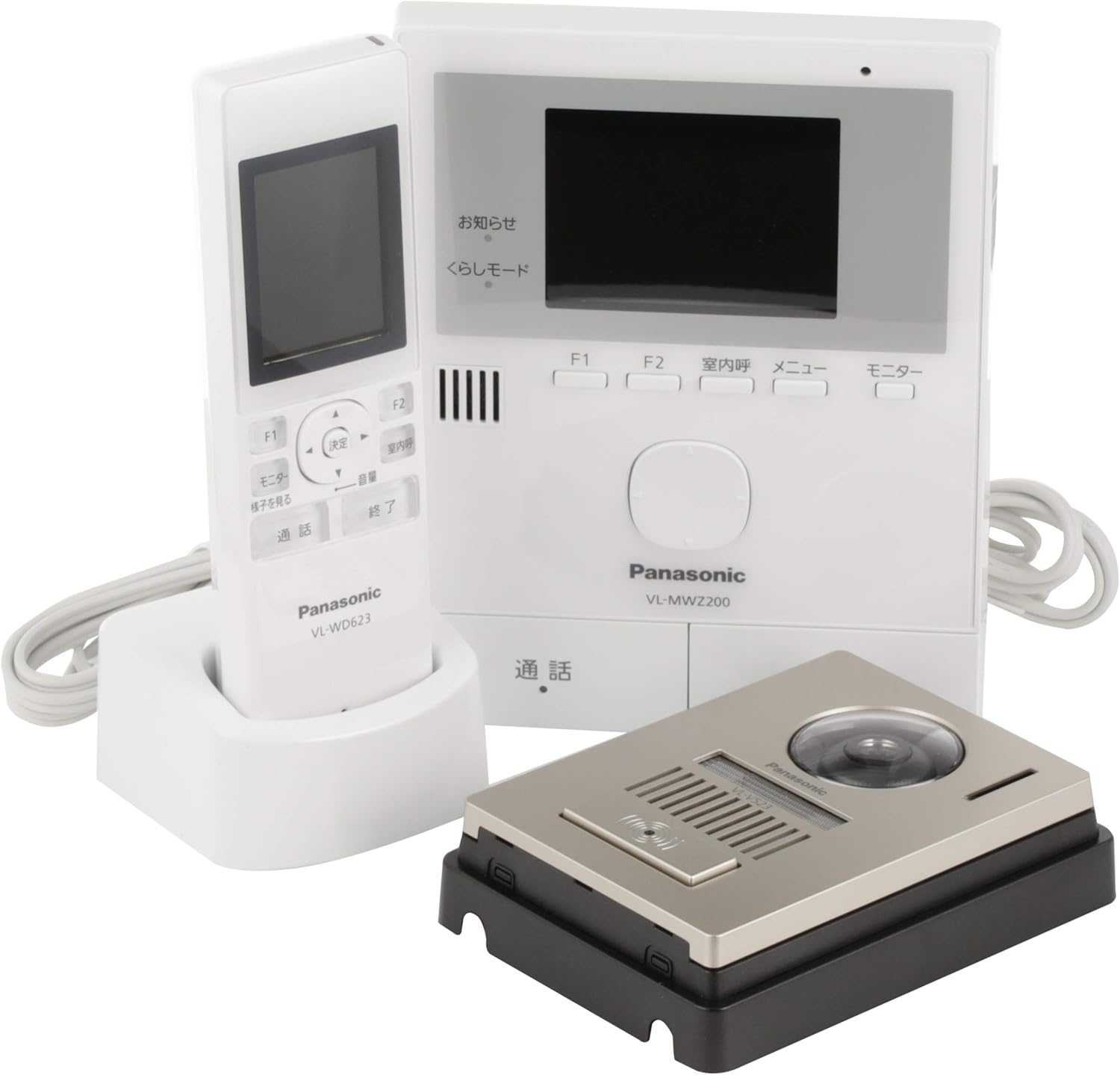 Panasonic VL-SWZ200KL TV Door Phone with Wireless Monitor, 300,000 Pixels, LED Light, Anywhere Door Phone