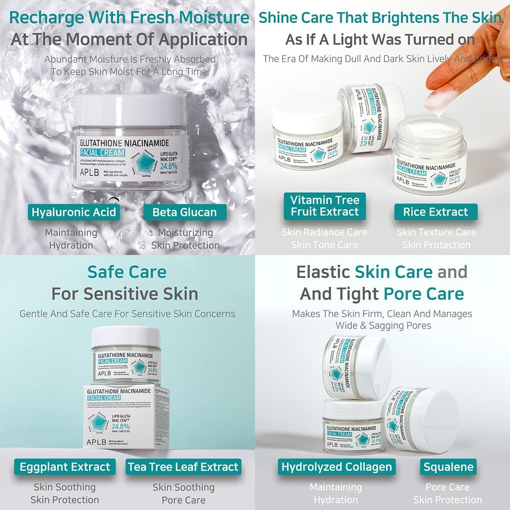 APLB Official Glutathione Niacinamide Facial Cream 2.9 fl oz (55 ml)