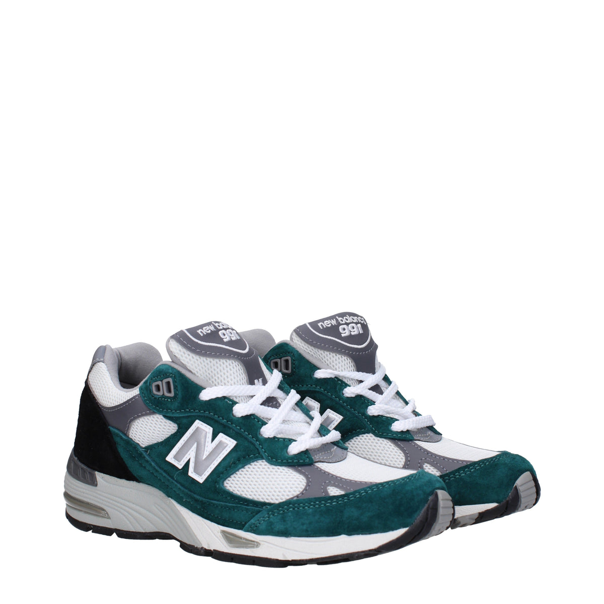 Designer Brand ニューバランススニーカー991女性ファブリックグリーン - Image 8
