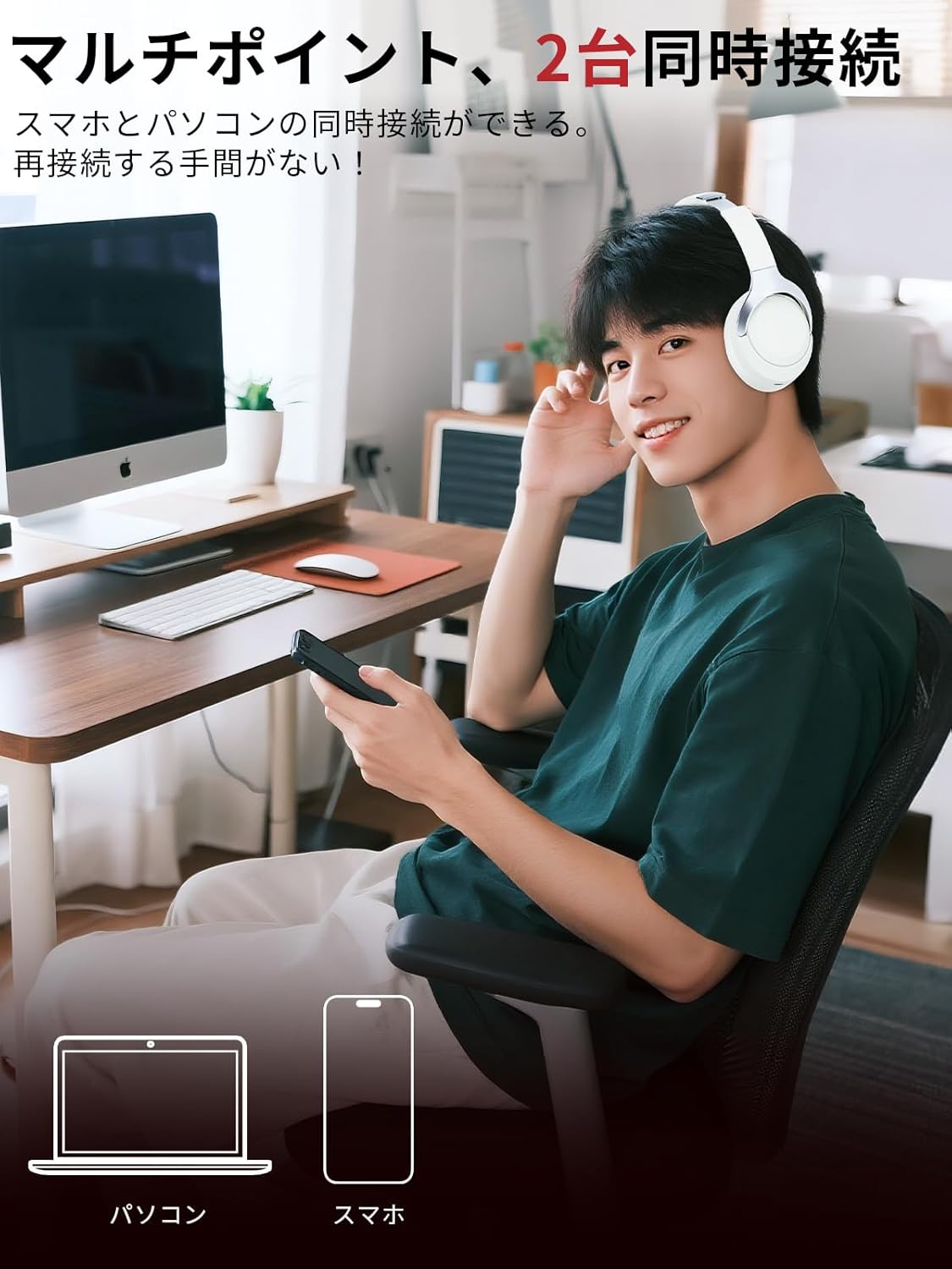 【Reduce Noise and Focus on Music】Headphones Bluetooth ANC Noise Cancelling Wireless Headphones Over-ear Bluetooth 5.4/3.5mm Connection Wired/Wireless Dual Mode Ear-friendly Lightweight Multi-point