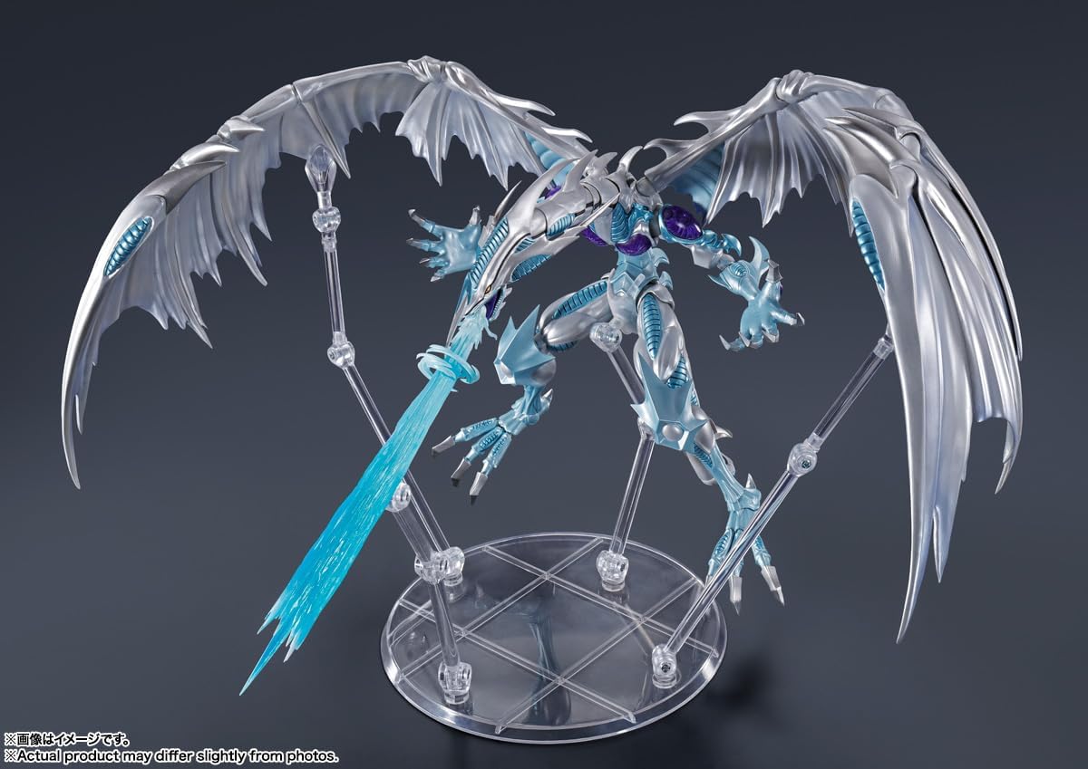 TAMASHII NATIONS S.H. Monster Arts Yu-Gi-Oh! 5D's Stardust Dragon, Approx. 20.9 inches (530 mm), PVC & ABS Pre-painted Action Figure