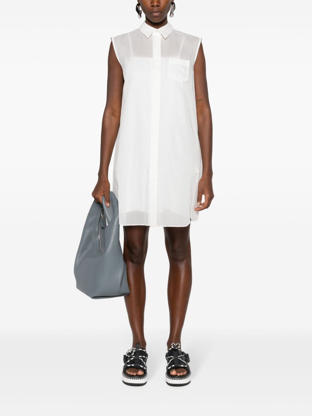 Sacai Sacai Cotton Blend Chemisierドレス - Image 8