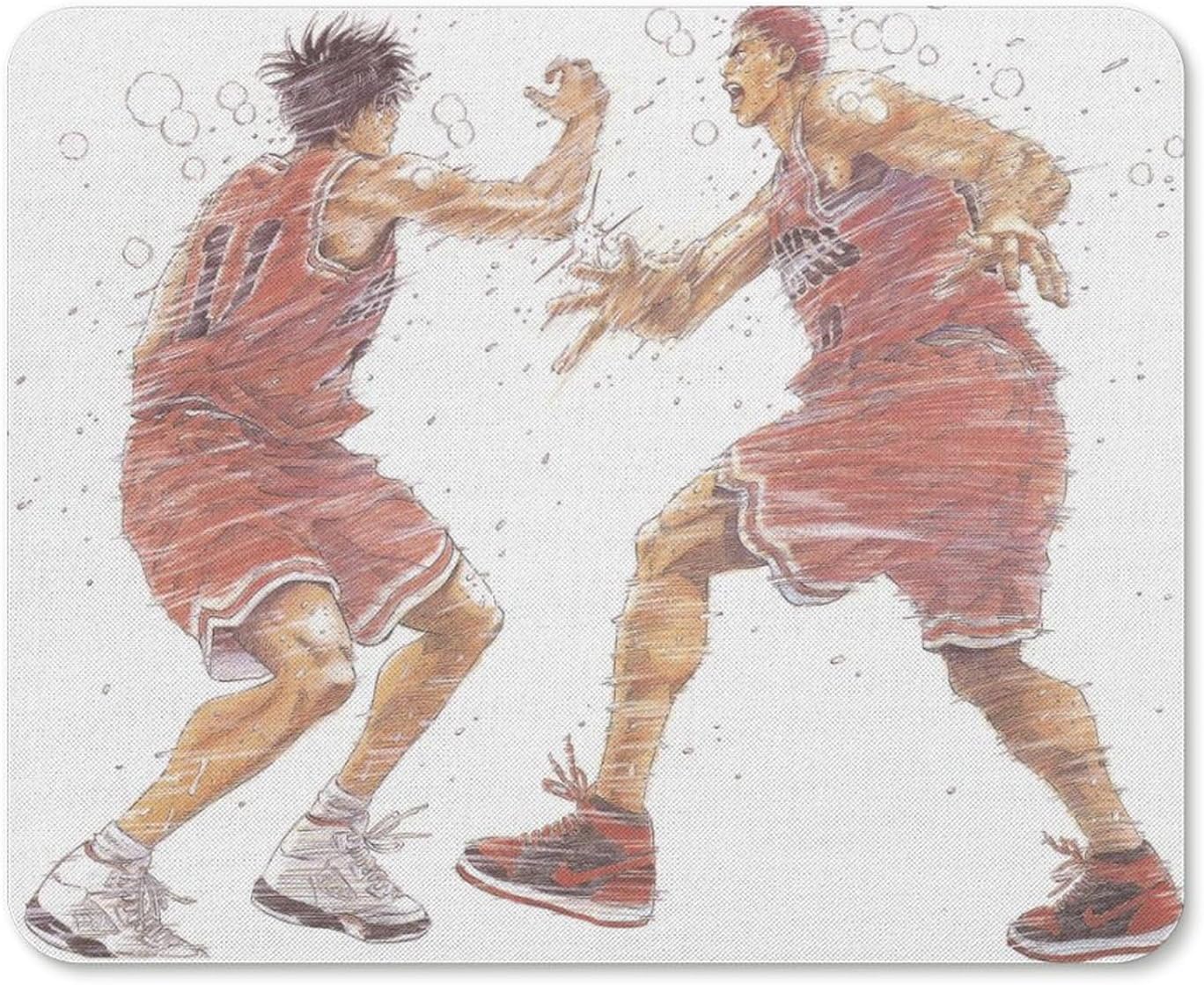 Slam Dunk Mouse Pad Gaming Mouse Pad Cartoon Desktop Supplies Mouse Pad Gaming Rubber Waterproof Clean Easy for Office Home Gaming (Black) 18*22cm/20*25cm/25*30cm