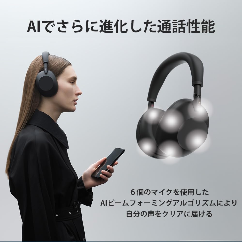 Sony WH-1000XM6 Midnight Blue: Wireless Headphones World's Best Class Noise Cancelling Bluetooth Long Battery Foldable External Sound Capture