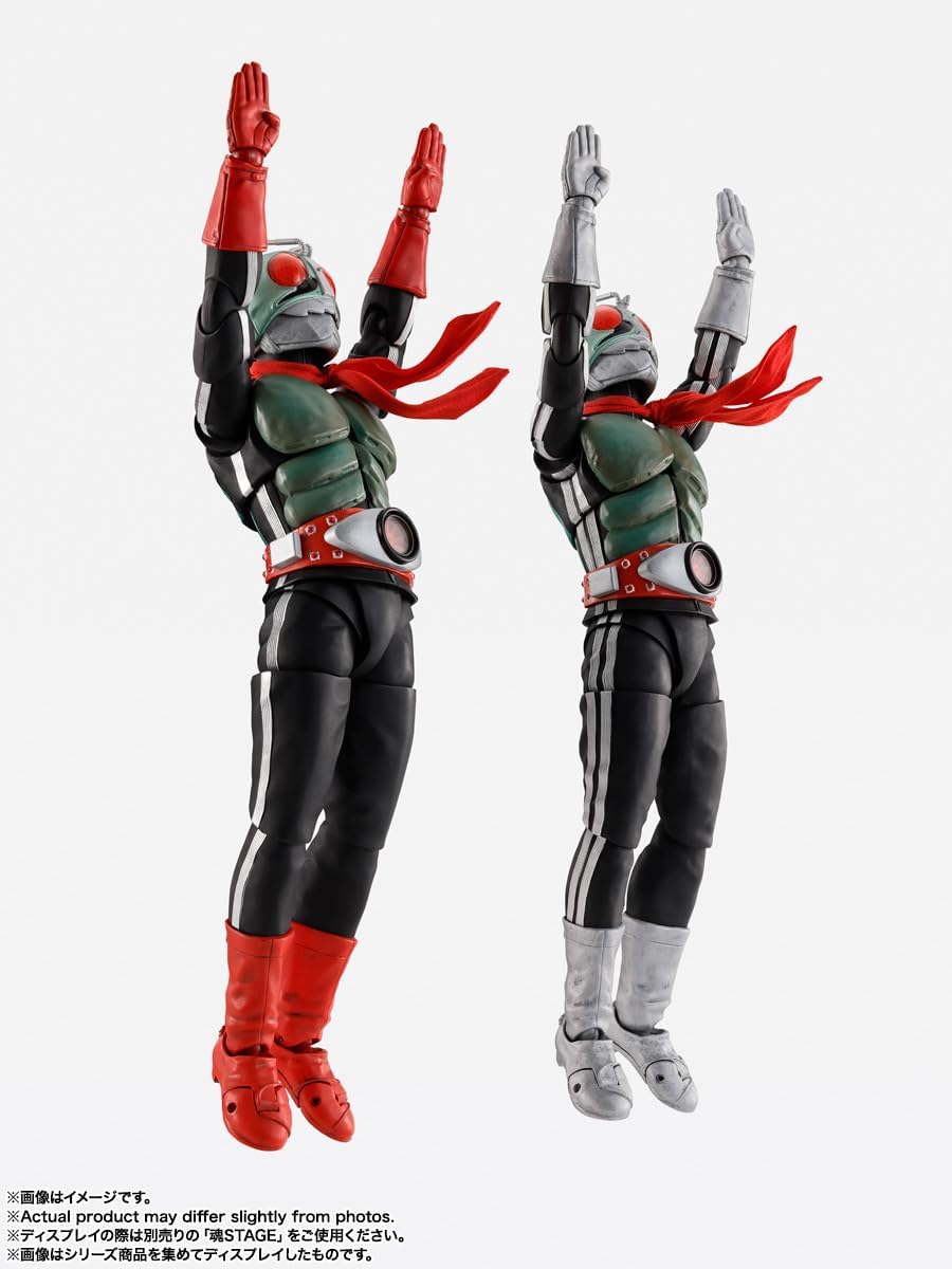 TAMASHII NATIONS S.H. Figuarts Kamen Rider New No. 2 Glorious Showa Rider Edition, Approx. 5.7 inches (145 mm), PVC & ABS & Fabric, Pre-painted Action Figure
