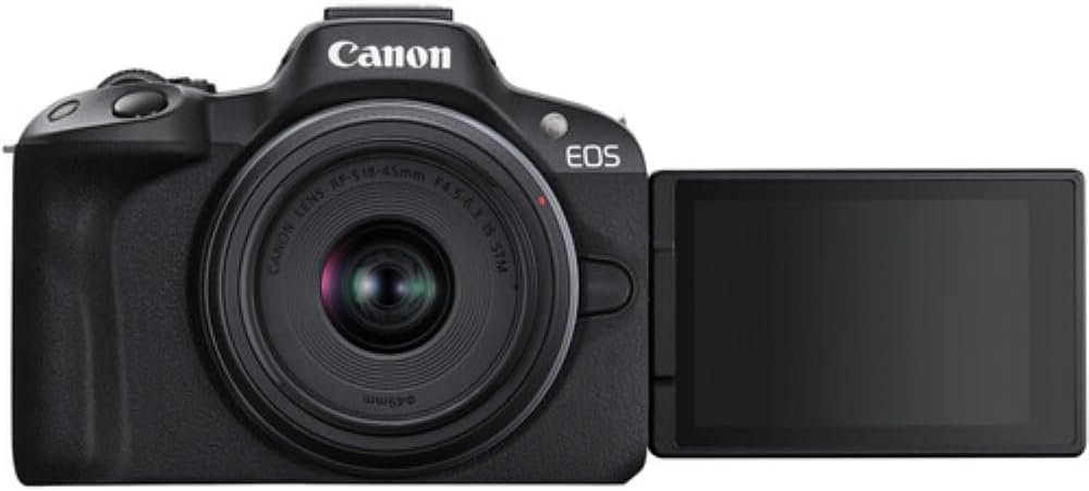 Canon Mirrorless SLR Camera EOS R50 (Black) RF-S18-45mm F4.5-6.3 is STM Lens (Renewed)