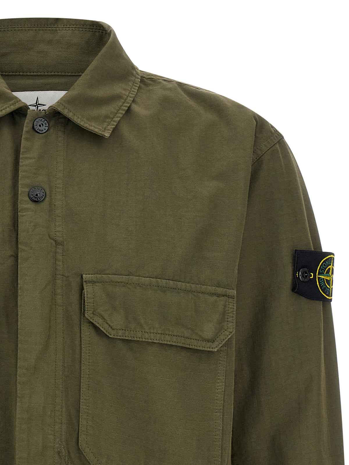 Stone Stone Island ローコットン オーバーシャツ - Image 8