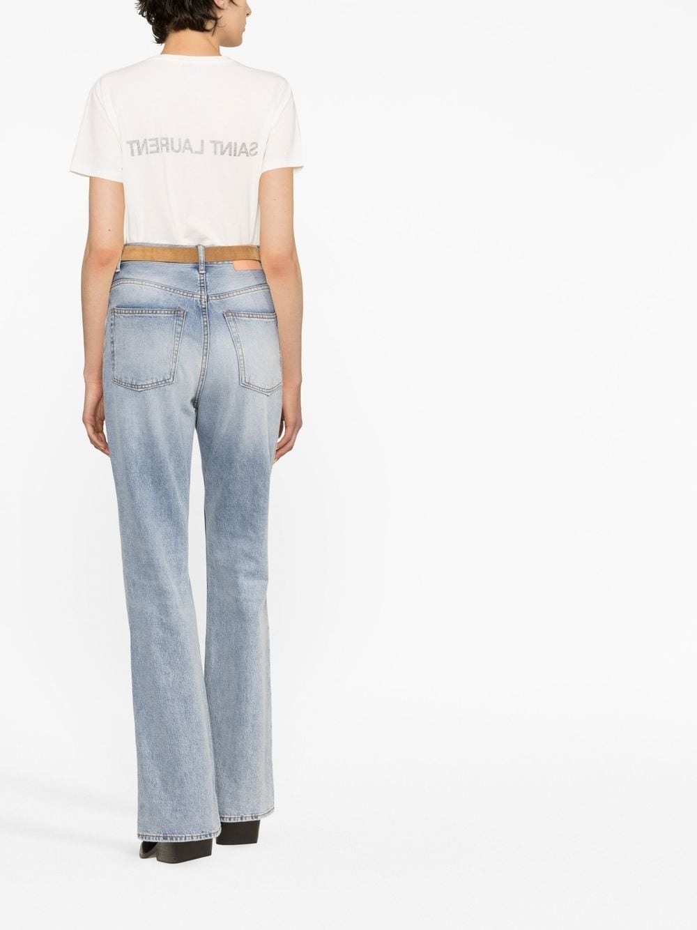 Saint セントローランロゴコットンTシャツ - Image 8