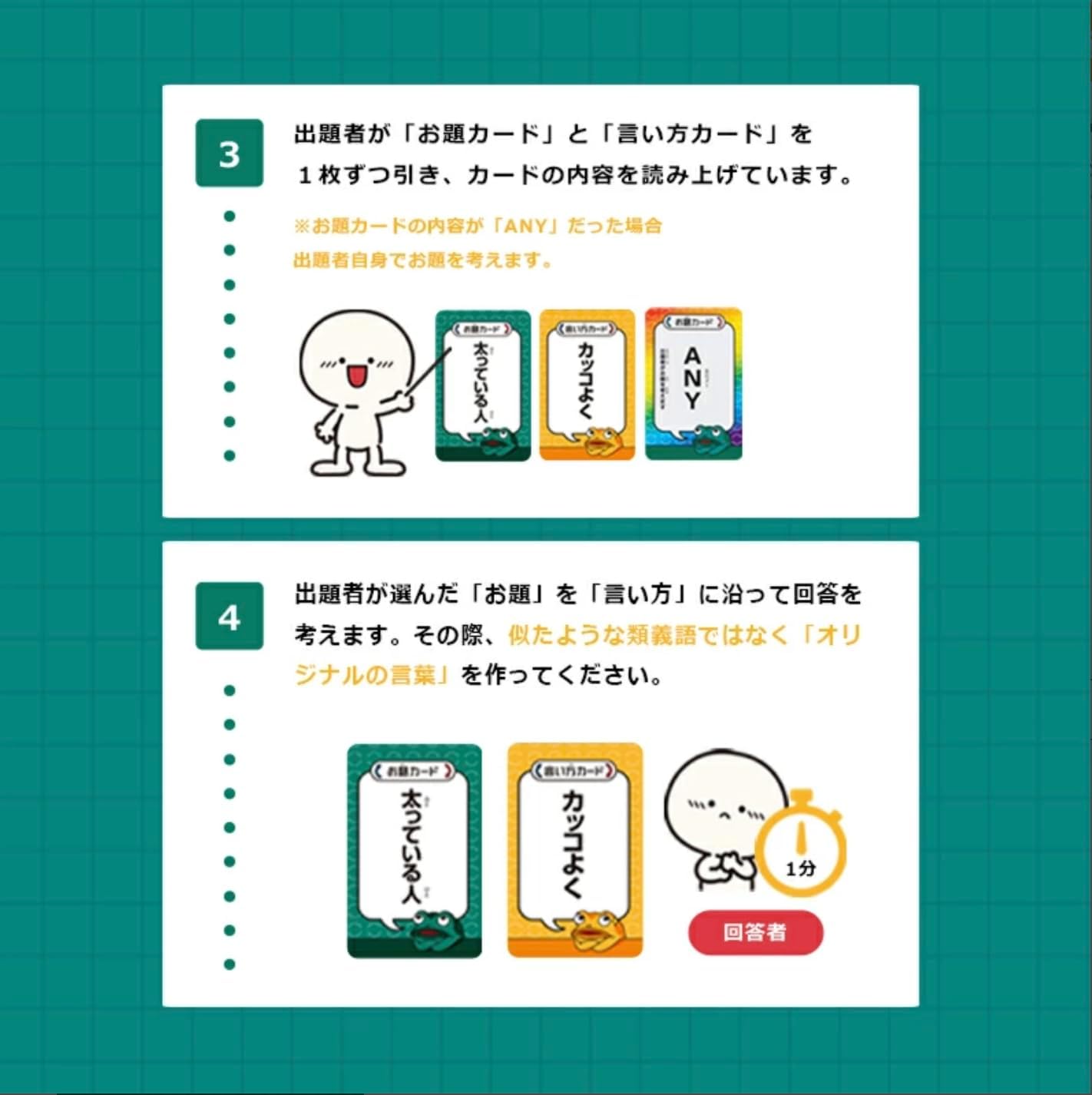 【Imagination and humor are tested!】A wordplay card game "Say It Like a Frog" that gets friends and family excited - Improves communication skills - For 2 to 6 players