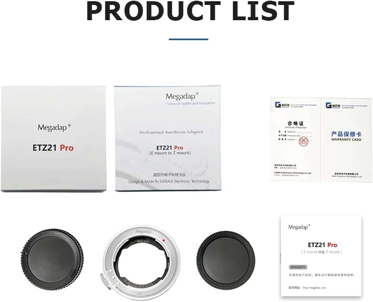 Megadap ETZ21 Pro FE Mount Lens to Z Mount Conversion Lens Adapter Tamron Sigma FE Mount Lens to Z Mount ZFC Z8 Z5 Z50 Z6 Z7 Z6II Z7II Z9 Fast Auto Focus