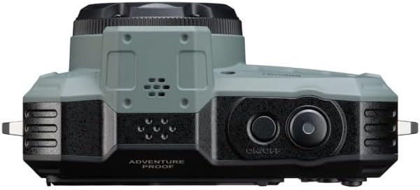 Pentax WG-1000 Compact Digital Camera, Waterproof 49.2 ft (15 m), Dustproof, Shock Resistant, CALS Mode, 16 Megapixels, 4x Optical Zoom, 32 GB SD Card Included (Olive)
