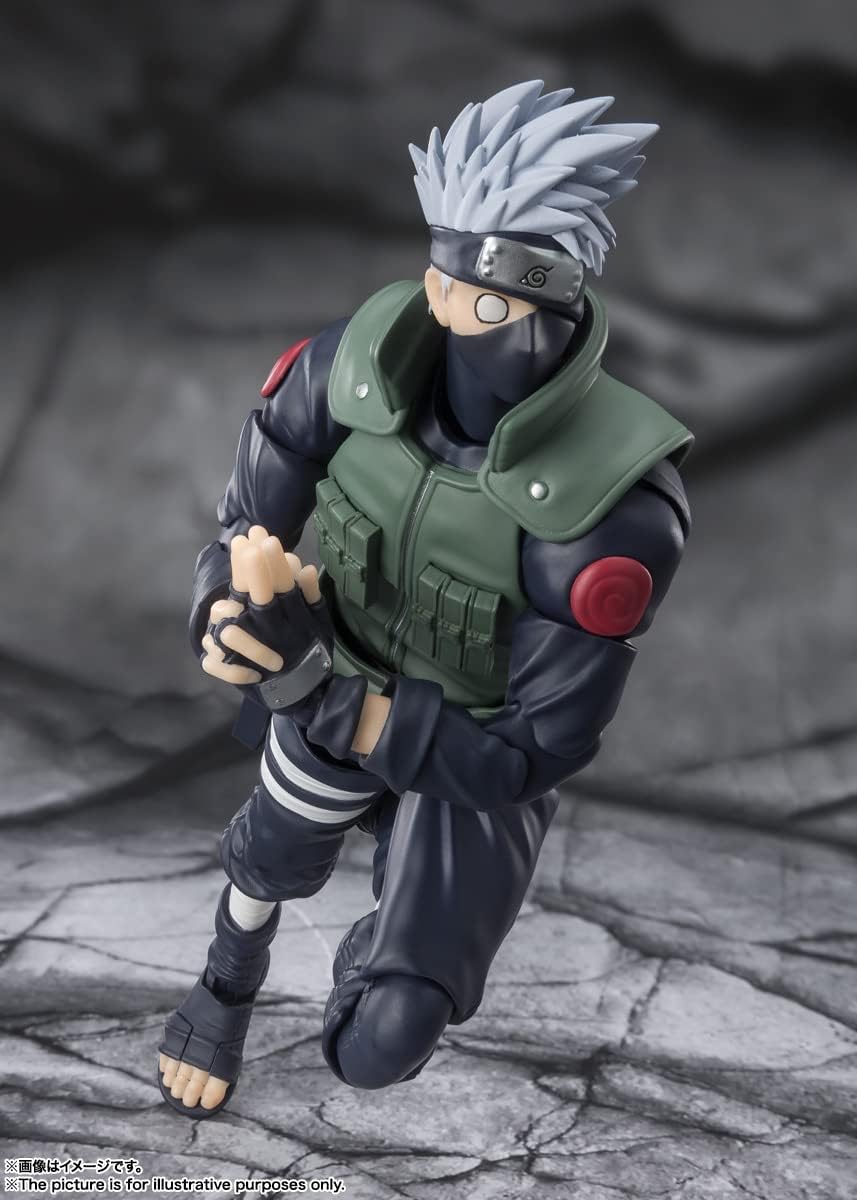 S.H. Figuarts Naruto Shippuden Kakashi Hatake -Heroes of the Famous Sharine-Eye - Approx. 6.3 inches (160 mm), ABS & PVC Pre-painted Action Figure